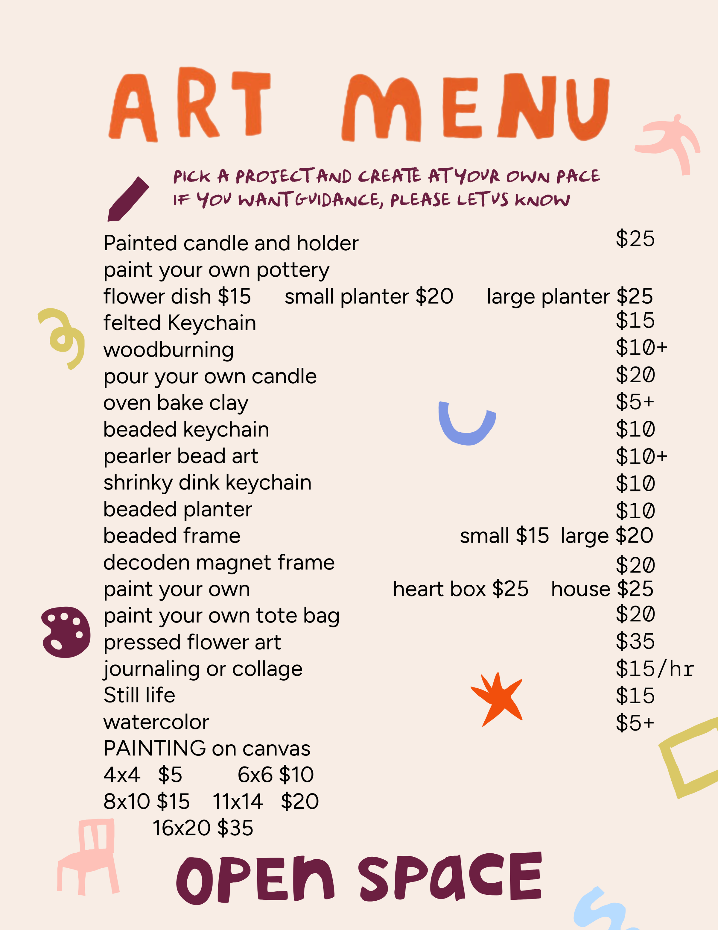 The Art Menu at Open Space Gallery | Open Space Art Gallery and Studios